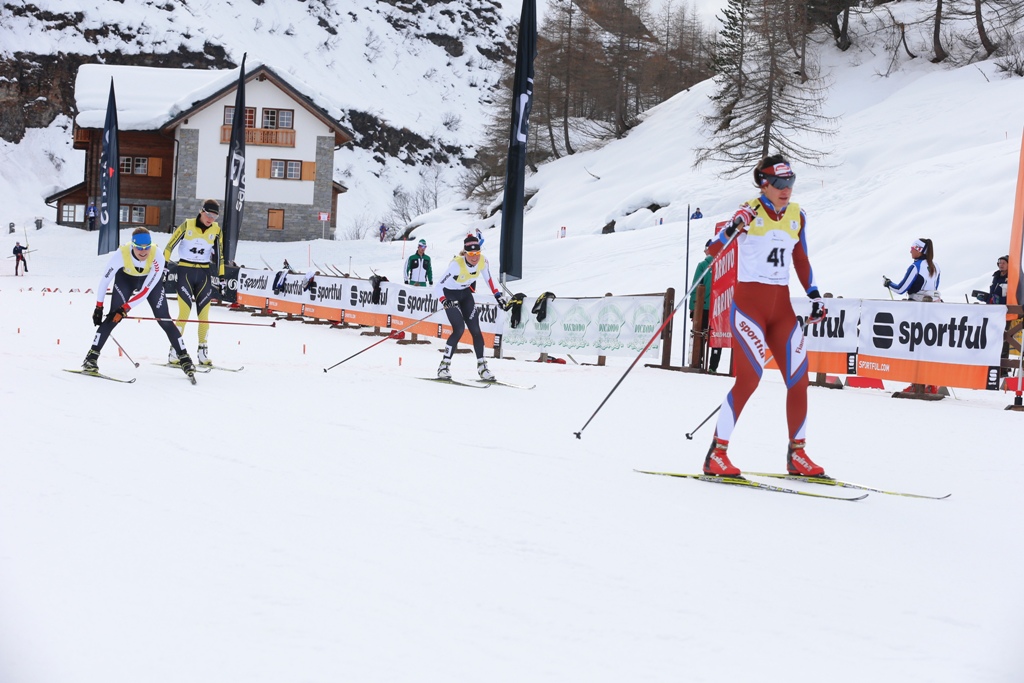 Giulia Stuerz all'arrivo.