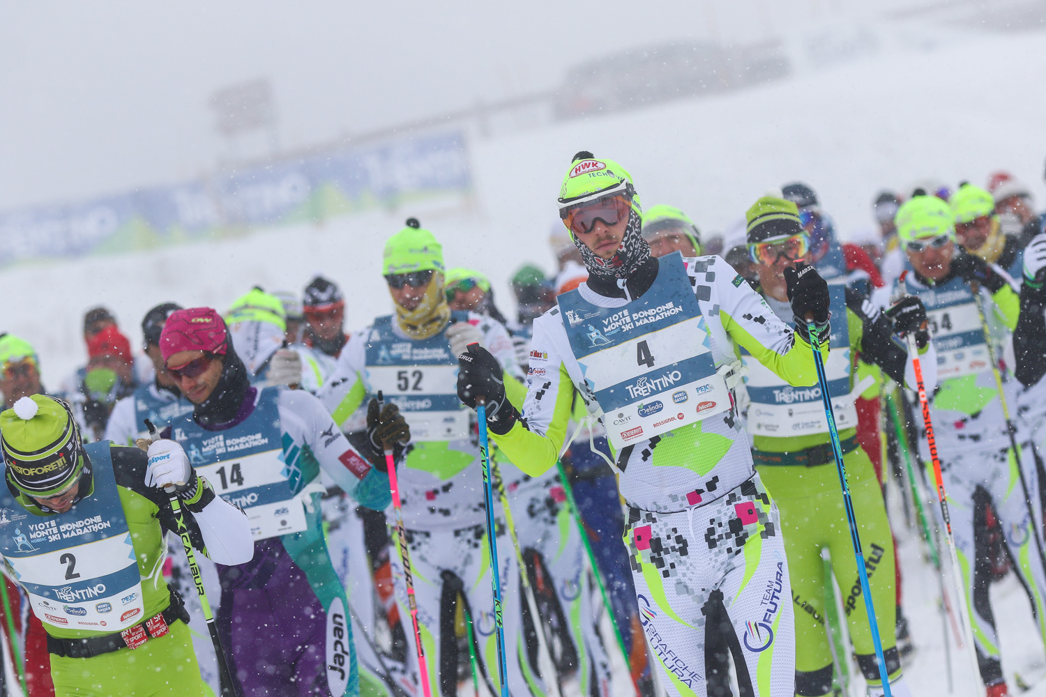 La partenza della Nordic Ski Marathon 2015
