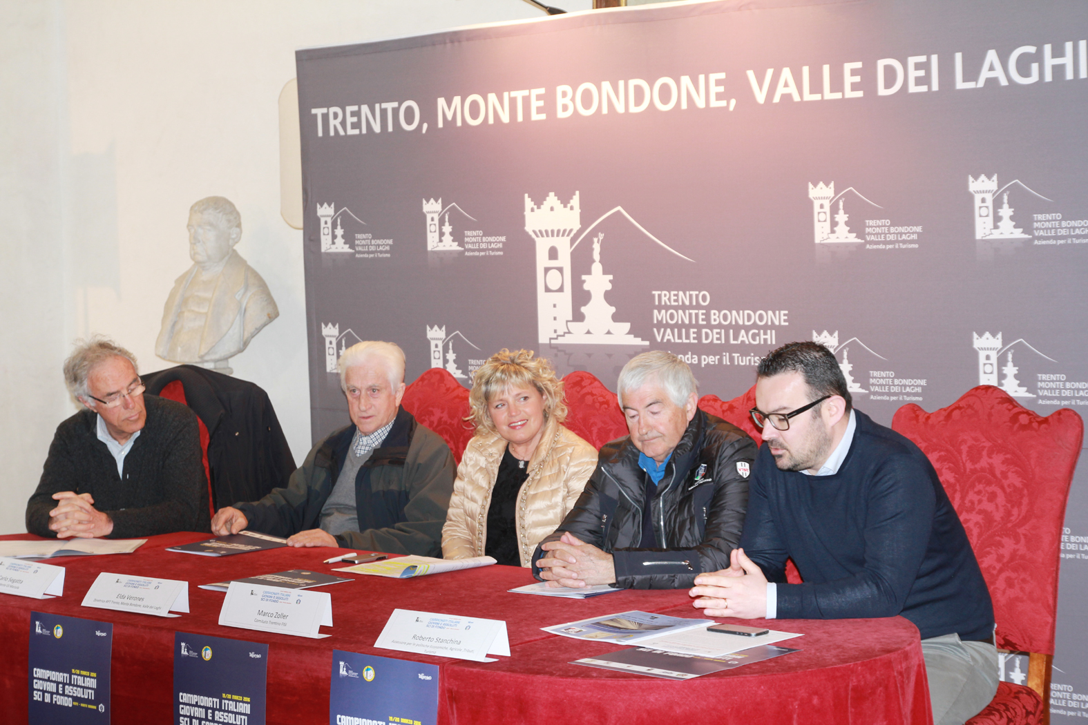 Un momento della conferenza stampa con Segatta, Verones, Zoller, Stanchina e Torgler (foto Luca Andreazza)