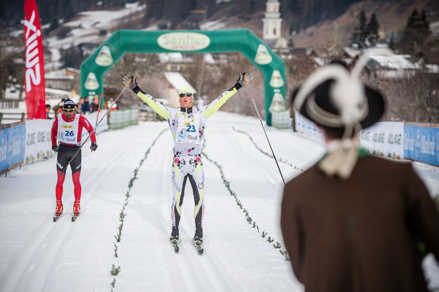 L'arrivo di Mauro Brigadoi (foto Wisthaler)